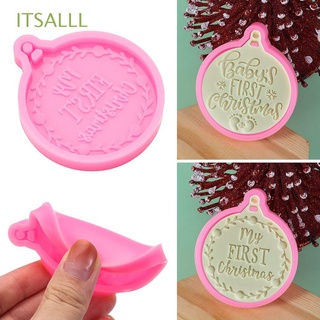 ITSALLL Pendant Keychain Molds Resin Crafts First Christmas Christmas Ball Mold Candy Chocolate Silicone Moulds Xmas ball Cake Tools Clay Mold Jewelry Making Tool