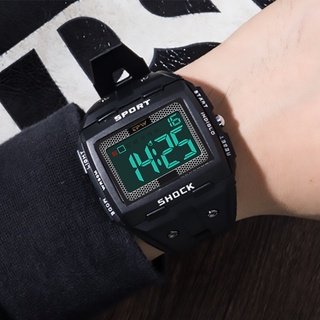 hombres reloj deportivo digital led multifunción alarma cronógrafo 5atm impermeable retroiluminación cuadrado hombres relojes relogio masculino