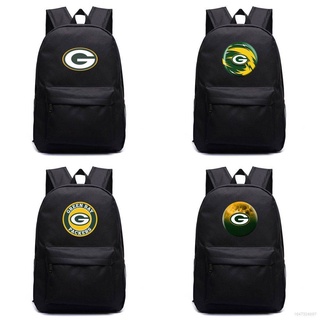 Portátil NFL NFC Green Bay Packers Diseño Logo Ligero Mochila Para Escuela Clásica Resistente Casual Daypack Para Tra