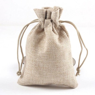 bolsa de regalo bolsa de almacenamiento contenedor kit de lino saco de joyería pack mini yute arpillera listo stock (8)