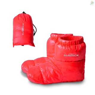 Al aire libre de Camping zapatillas calientes calcetines para saco de dormir interior botas calientes hombres mujeres invierno pato abajo botines zapatillas botas
