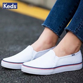 Keds (gratis dos pares de calcetines) clásico zapatos de las mujeres zapatos de lona zapatos blancos moda casual cómodo