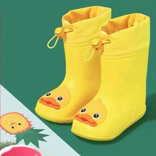 Los niños zapatos de lluvia bebé amarillo pato antideslizante impermeable botas de lluvia niña encantador estudiante niño niño bfhf551.my10.28