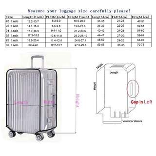 Explosion Clear PVC Suitcase Cover Rolling Luggage Cover Protector for Carry on Luggage (2)