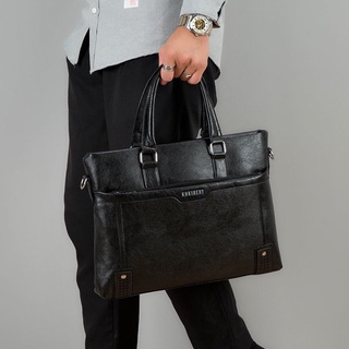 Genuino maletín de negocios de los hombres de la bolsa de mano de ocio bolso de hombro de moda