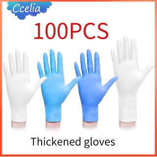 [Ccelia] guantes desechables de látex de 9 pulgadas guantes de nitrilo desechables para experimentos de goma anticorrosión