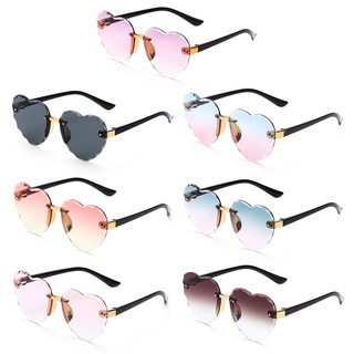 Layor 1-8T para niñas niños gafas al aire libre fiesta/fotografía lentes de mar niños gafas de sol en forma de corazón gafas de sol (7)