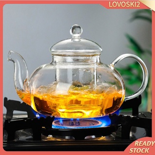 [LOVOSKI2] Tetera de vidrio Kung Fu té floración hoja suelta tetera con infusor 400 ml (2)