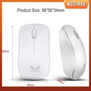 Wzctmxa Mouse óptico inalámbrico USB 2.4g 1600DPI Para Laptop/escritorio