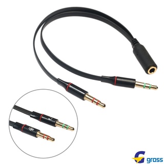 1pc Negro/Blanco 3.5 cable De audio Macho A Hembra Transferencia Auriculares Conversión De 1 2 De Ordenador Céspedes Portátiles
