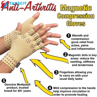 Shoogii guantes de compresión de medio dedo de alta calidad Anti- artritis compresión magnética terapia guantes