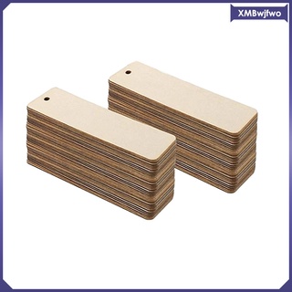 20pcs madera en blanco marcapáginas a granel espacios en blanco etiquetas de madera sin terminar rectángulo colgante etiqueta con agujeros diy proyecto etiquetas de regalo 4.7x1.3 (9)