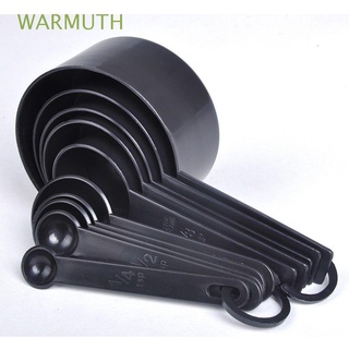 WARMUTH Hot Sale Kitchen Tools Black Measuring Set Tools Measuring Spoon Measuring Cups Plastic Practical High Quality for Baking Coffee 10pcs/lot/Multicolor (1)