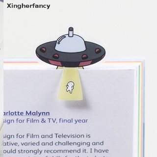 Xfmy Spaceship marcador lindo de dibujos animados marca página creativo estudiantes papelería caliente (2)