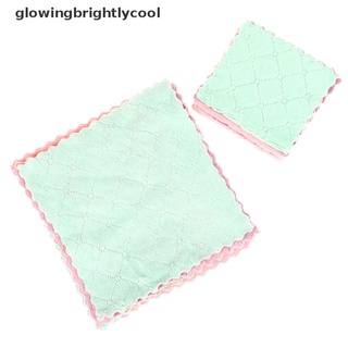 【GBC】 10Pcs Super Absorbent Kitchen Towels Soft Microfiber Cleaning Cloths 【Glowingbrightlycool】