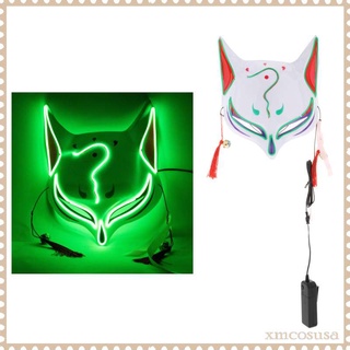 Cosplay LED Fox Mask Decoracin De Fiesta De Halloween Para Hombre Mujer Accesorios (1)