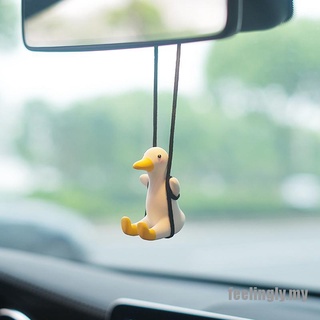 [FEEL] Lindo pequeño pato colgante de coche decoración pato columpio Auto espejo retrovisor colgante