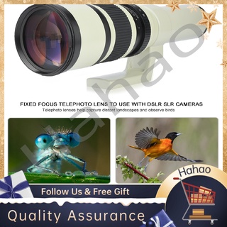 Hahao Professional 500mm F teleobjetivo objetivo fijo para cámaras DSLR SLR blanco ZZ