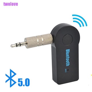 [twolove] adaptador de transmisor receptor inalámbrico Bluetooth 5.0 de 3,5 mm Jack coche música Audio