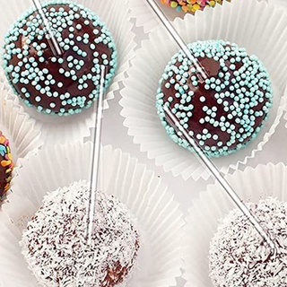 Scli 100 Pieces 5.9'' Acrylic Lollipop Sticks Clear Cake Pops Sticks Candy Dessert (9)