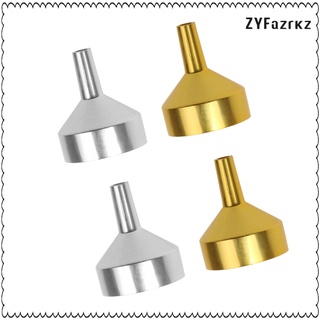 4pcs metal perfume líquido botella difusor de aceite relleno embudo plata oro (5)
