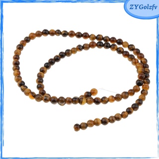 perlas de ágata natural de piedra redonda diy collar bracelat ojo de tigre 4-10mm artesanía