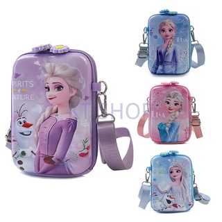[kt] bolsa de princesa de dibujos animados para niñas, bolsa impermeable, bolsa cuadrada, bolsa de hombro, bolsa de teléfono móvil
