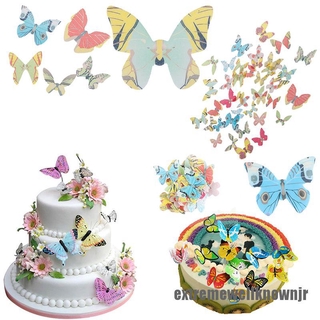 Ewjr 42 piezas De Papel De Arroz para pastel/cupcakes/moldecillo/comestible/mariposa