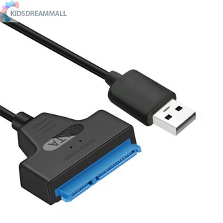KIDSDEAR graroiC Cable adaptador de carga, USB 2.0 a SATA 22 pines Cable convertidor para HDD SSD de 2.5 pulgadas (9)