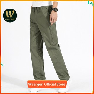 Weargen impermeable táctico de carga pantalones cortos para hombre táctico militar ejército de carga de combate camuflaje pantalones L-5XL 8901