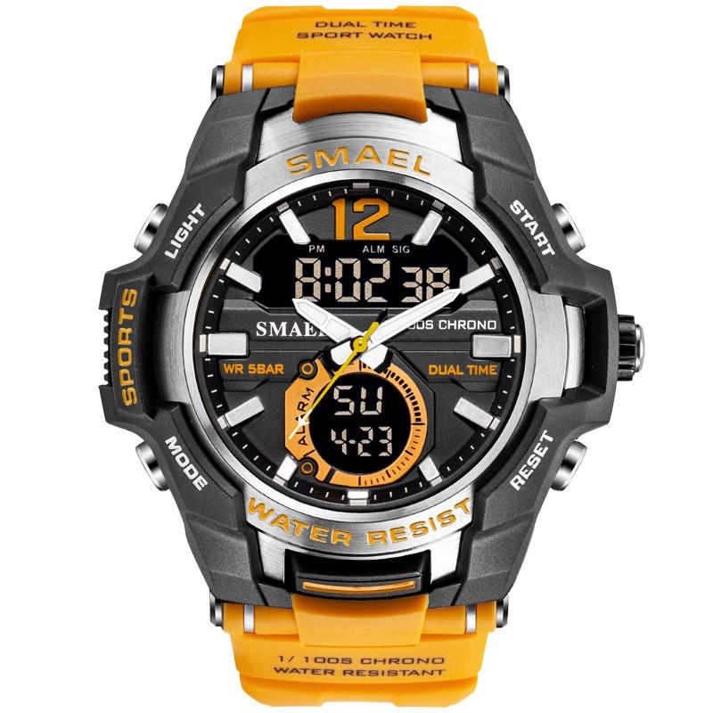 [warranty]smael 1805 reloj de pulsera digital led multifuncional deportivo para hombre a prueba de agua