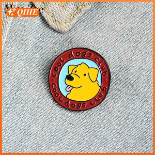 Cool Dogs Club Enamel Pin Custom Cute Dog Puppy Brooches Badges Bag Shirt Lapel Pin Buckle Animal Jewelry Gift for Friend