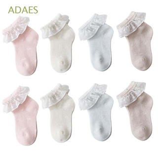 ADAES 0-3 Years Old Cotton socks Soft Mesh Baby socks Cute Princess Summer Children Kids Toddlers Girl Lace/Multicolor