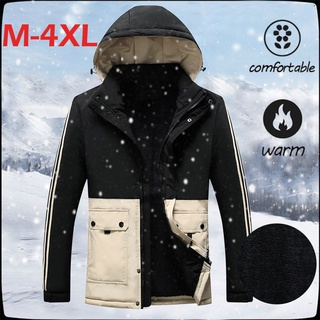 [ufas] softshell con capucha de invierno para hombre a prueba de viento e impermeable suave capa shell chaqueta
