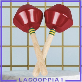 [LACOOPPIA1] 1 par de instrumentos educativos de percusión, martillo de arena, mangos de madera, bola de arena para actuaciones (5)
