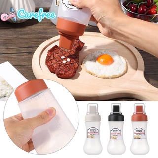 CAREFREE With Scale Condiment Dispenser Portable Condiment Decoration Tools Squeeze Sauce Bottle Kitchen Accessories Dust-proof Cover Storage Tank Household Gadget Reusable Container