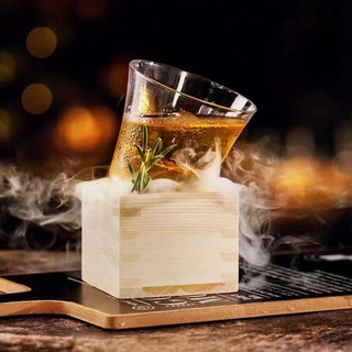 Bar Soul Caja de cóctel de troncos naturales Caja de almendras de frutos secos Posavasos de sake de cóctel japonés