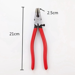 Heavy Duty Key Fob Pliers 8" Glass Cutting Pliers for Stained Glass Work (7)