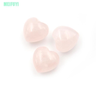 [Meifuyi] 1 pza colección De piedras Preciosas De Cristal Rosa con forma De corazón/cuarzo Natural Para curación (4)