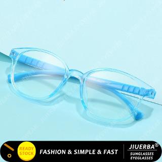 （JIUERBA）Gafas antirradiación reemplazables con lentes para niños de 5 a 13 años de edad, gafas de montura transparente con lente anti azul