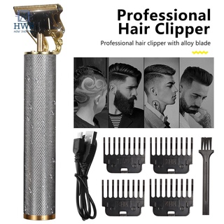 Clipper profesional eléctrico T9 pelo Trimmer peluquería afeitadora Trimmer barba 0mm máquina de corte de pelo para hombres recargable (5)