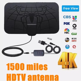 {FCC} Antenas HDTV 1500 millas antena Digital interior antena aérea DVB-T2 canal Local 4K