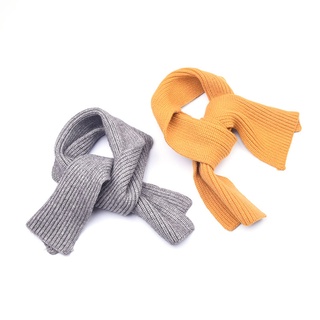 2018Nueva bufanda para niños de otoño e invierno de estilo coreano que combina con todo cálido para bebés y bebés de lana tejida de Color sólido al por mayor (3)