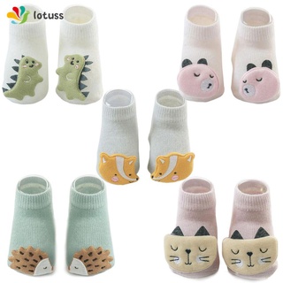 lotuss suave algodón bebé calcetines accesorios antideslizante piso recién nacido calcetines nuevo bebé otoño invierno 6-12 meses de dibujos animados animal