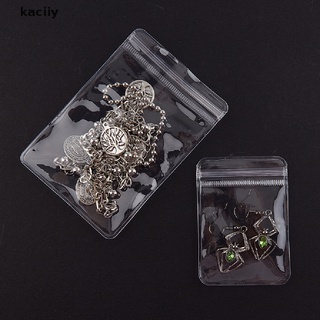kaciiy 20pcs 26 alambres pvc transparente ziplock bolsas de almacenamiento regalo joyería bolsas de embalaje co