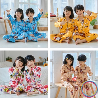 Colorido pijama niños ropa de dormir Baju Tidur Kanak 205