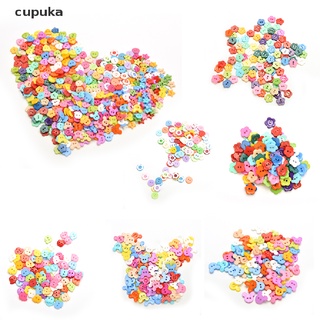 cupuka 100 pzs/lote de botones de plástico para costura diy manualidades/calcomanías para niños 6 formas co