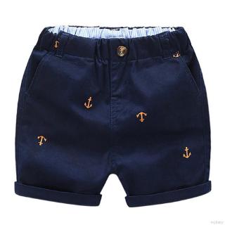 Mybaby pantalones cortos casuales de algodón con cintura elástica de verano para bebés/niños (3)