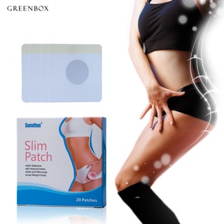 Greenbox 20 pzs/parches delgados para pérdida De Peso quema grasa para el cuidado De la salud adelgazante