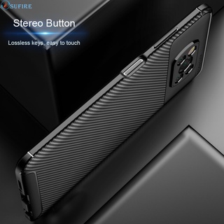 Silicona Suave TPU Teléfono Caso Para POCO X3 NFC De Fibra De Carbono Armadura Anti-Golpe Cubierta Protectora (5)